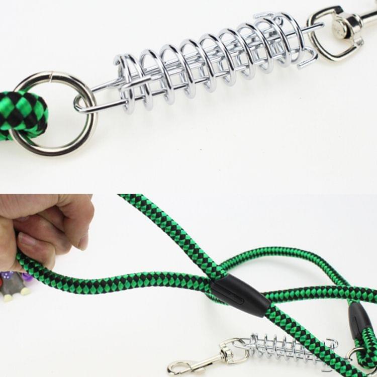 Pet Dogs PP Cruciferae Cushion Round Rope Nylon Neoprene Padding Pets Traction Lead Leash, Size: 1.5*120cm(Green)