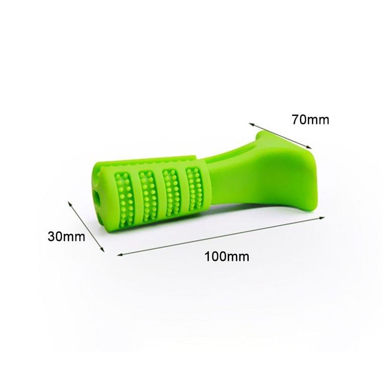 Rubber Molar Stick Toothbrush for Dogs, Size: S(Green)