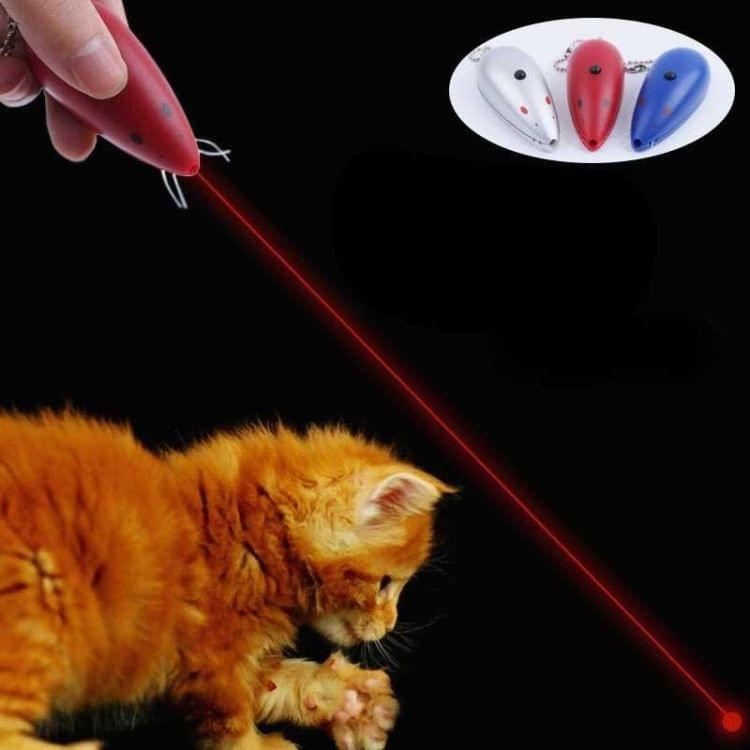 Mouse Shaped Funny Pet LED Electronic Laser Pointer Light Pen / Tease Cat Toy, Random Color Delivery