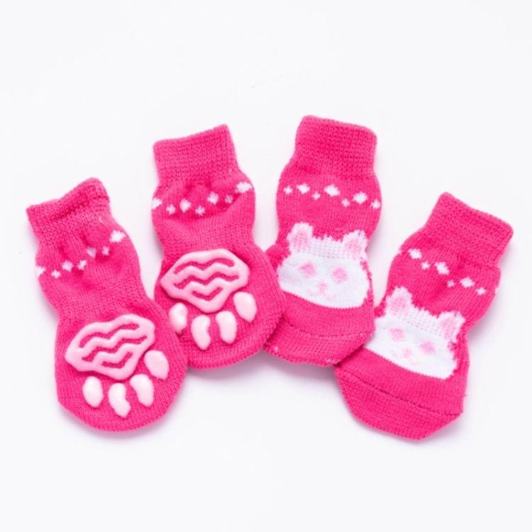 2 Pairs Cute Puppy Dogs Pet Knitted Anti-slip Socks(Frog)