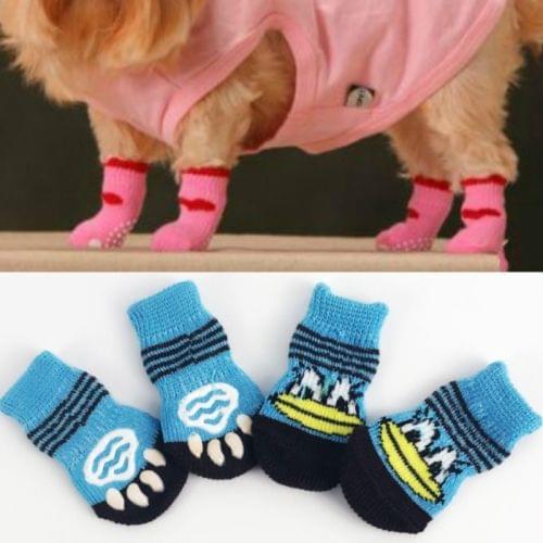 2 Pairs Cute Puppy Dogs Pet Knitted Anti-slip Socks(Big Mouth Duck)