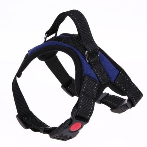 Adjustable Harness For Small Medium Large Dogs Pet Walking Hand Strap, Size:L(Blue)