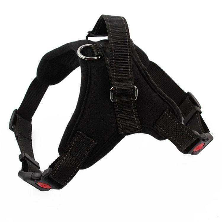Fashion Nylon Breathable Pet Dogs Adjustable Harness Lead Leash Collar Belt with 3m Reflective Yarn, Size: XL, Chest: 72-91cm, Neck: 60-70cm, Random Color Delivery
