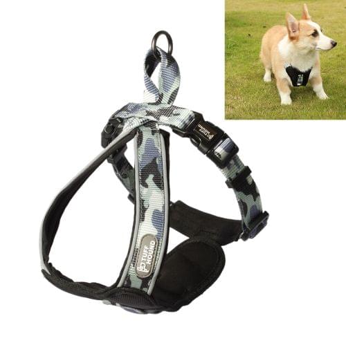 Tuffhound 1628 Adjustable Dog Chest Strap Collar Belt,Size:S, 2x40x(46-56)cm(Grey)