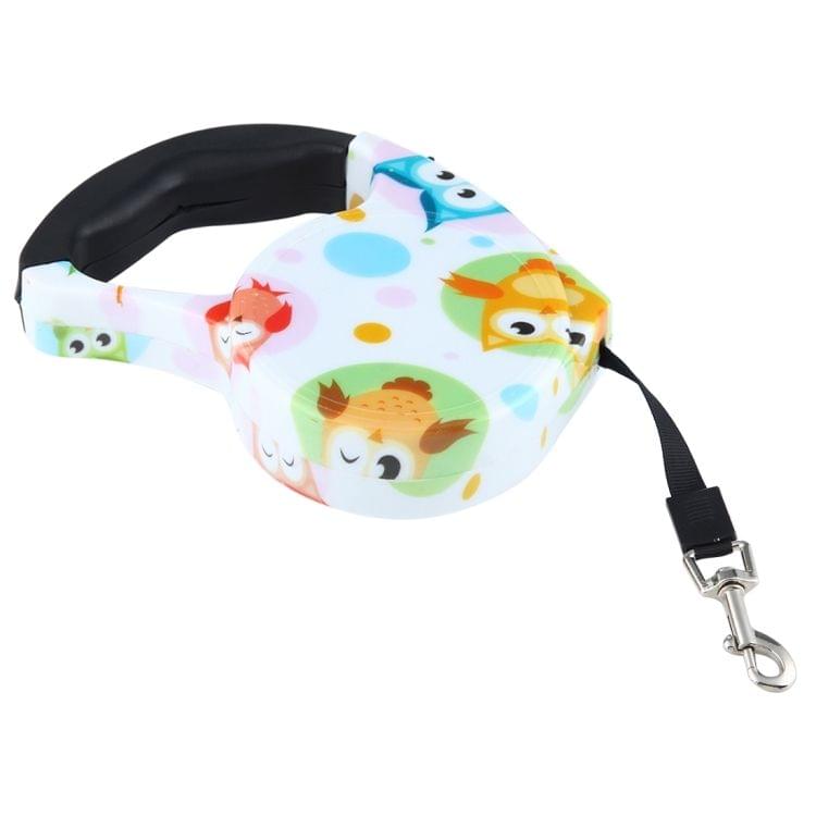 5m Owl Pattern Flexible Retractable Dog / Cat Leash for Daily Walking