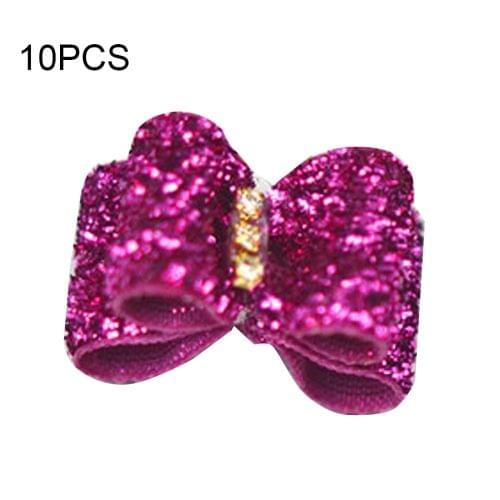10 PCS Pet Jewelry Modelling Flower Hairpin / Pet Elastic Hairpin for Long Haired Diminutive Pet(Purple)