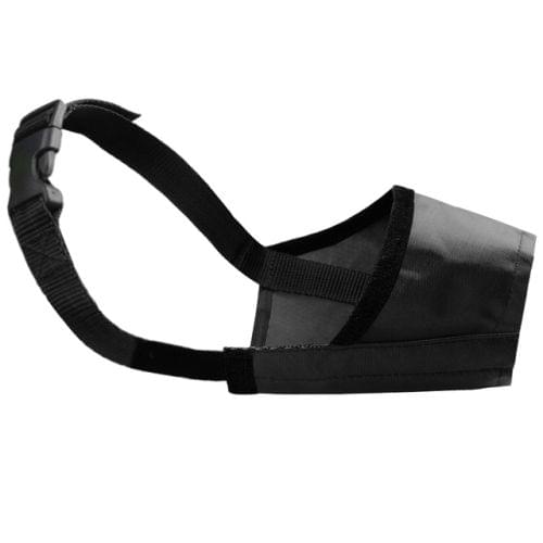 Pet Supplier Dog Muzzle Breathable Nylon Comfortable Soft Mesh Adjustable Pet Mouth Mask Prevent Bite, Size:24cm(Black)