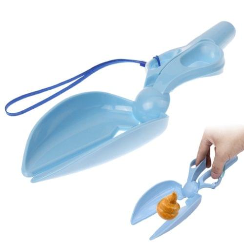 Practical Plastic Scissor Shaped Feces Picker Excrement Clip (Blue)