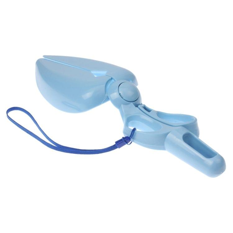 Practical Plastic Scissor Shaped Feces Picker Excrement Clip (Blue)