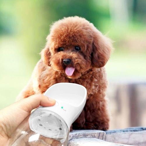 Outdoor Travel Portable Pet Drinking Water Cup Water Feeder, Capacity: 350ml (White)