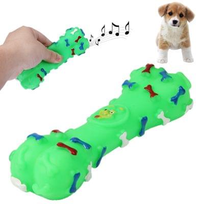 Bone Shape Plastic Pet Toys with Whistle for Dogs / Cats, Random Color Delivery