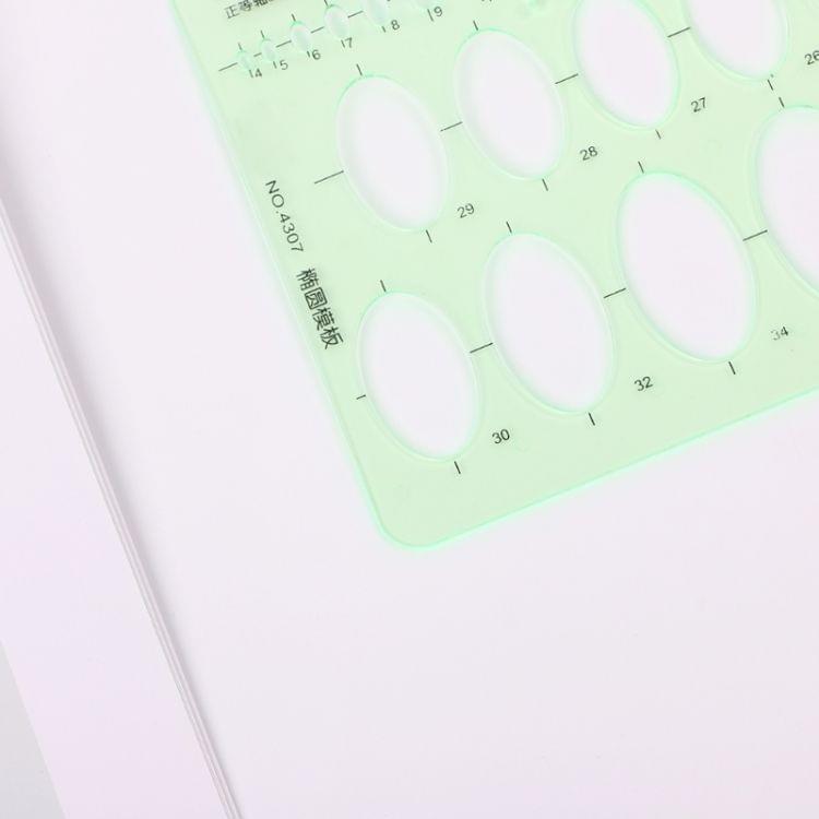 3 PCS Plastic Oval Geometric Ruler Stencil Measuring Tools