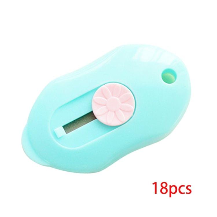 18 PCS Mini Paper Cutter Office Stationery Student School Cutting Paper, Random Color Delivery