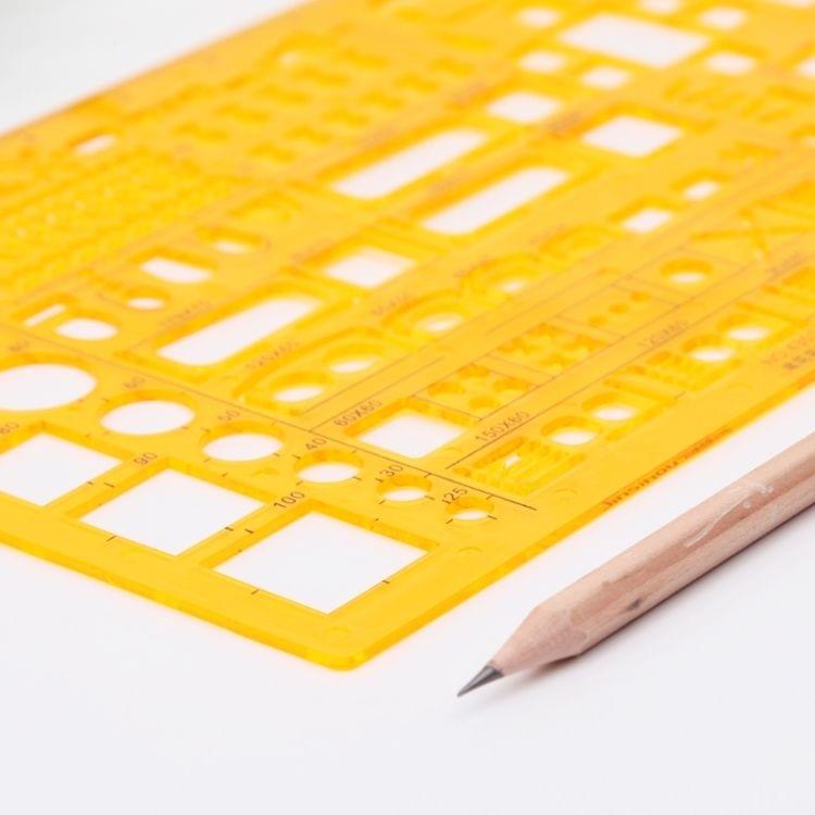 2PCS Ruler Universal Furniture Construction Template Ruler School Accessories