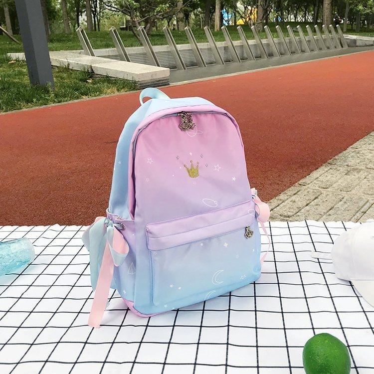 Cute Fresh Girl Student Shoulder Backpack Bag Handbag (Lake Blue)