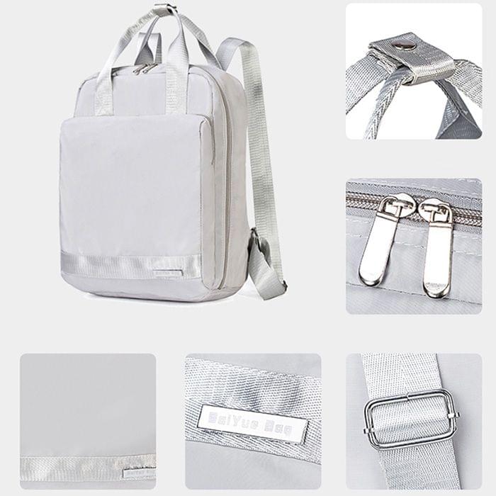 Leisure Fashion Nylon Fabric Shoulder Bag Handbag, Size:40x30x17cm (Pink)