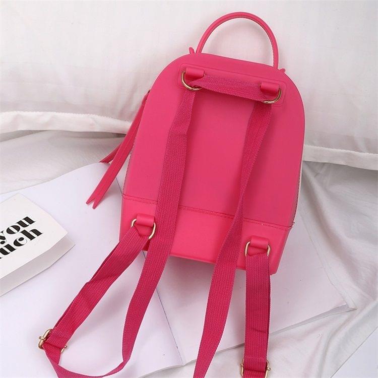 Multi-function Leisure Fashion Silica Gel Double Shoulders Bag Backpack (Grey)