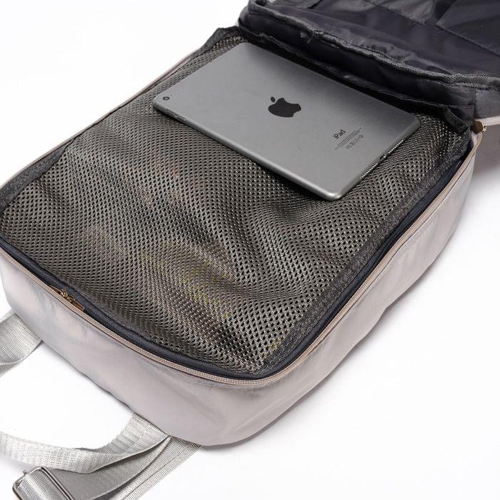 Leisure Fashion Nylon Fabric Shoulder Bag Handbag, Size:40x30x17cm (Black)