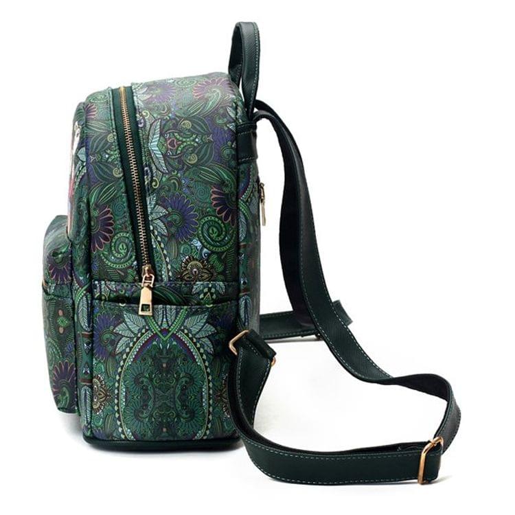 Leisure Fashion Creative Printing Design Double Shoulders Bag (Green)