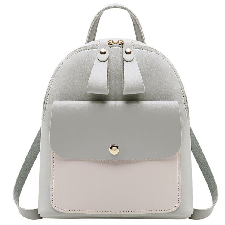 Mini Women Small Backpack Messenger Bag(Black)