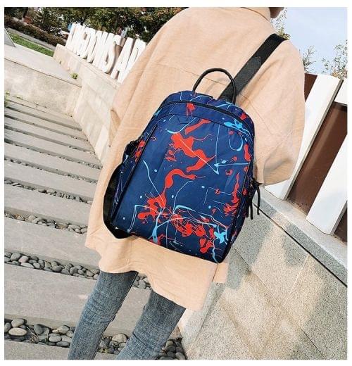 Fashion Girl Backpack Double Shoulders School Bag (Blue)