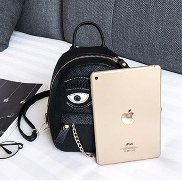 Wink Pattern Casual Double Shoulder Bag Ladies Handbag Messenger Bag (Grey)