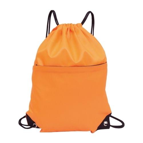 Drawstring Nylon Double Shoulders Sports Backpack Bag (Orange)