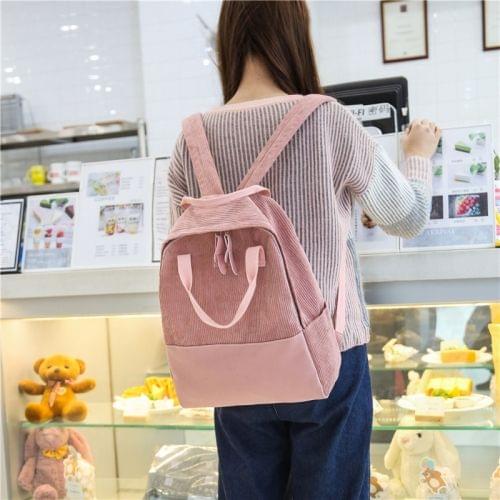 Casual Polyester Shoulder Bag Ladies Handbag (Pink)