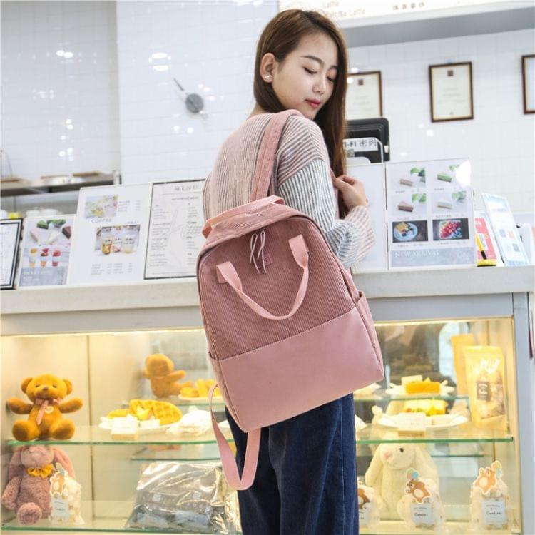 Casual Polyester Shoulder Bag Ladies Handbag (Pink)