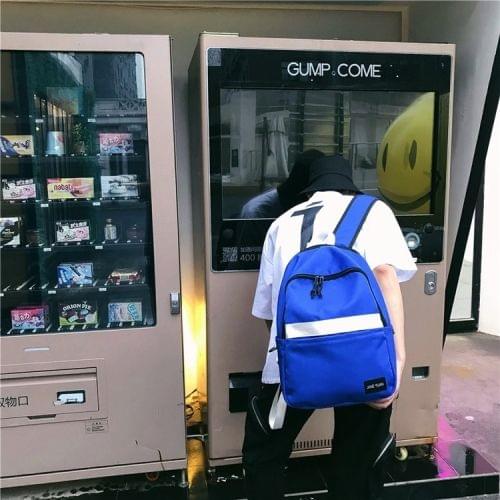 Double Shoulders School Bag Travel Backpack Bags (Blue)