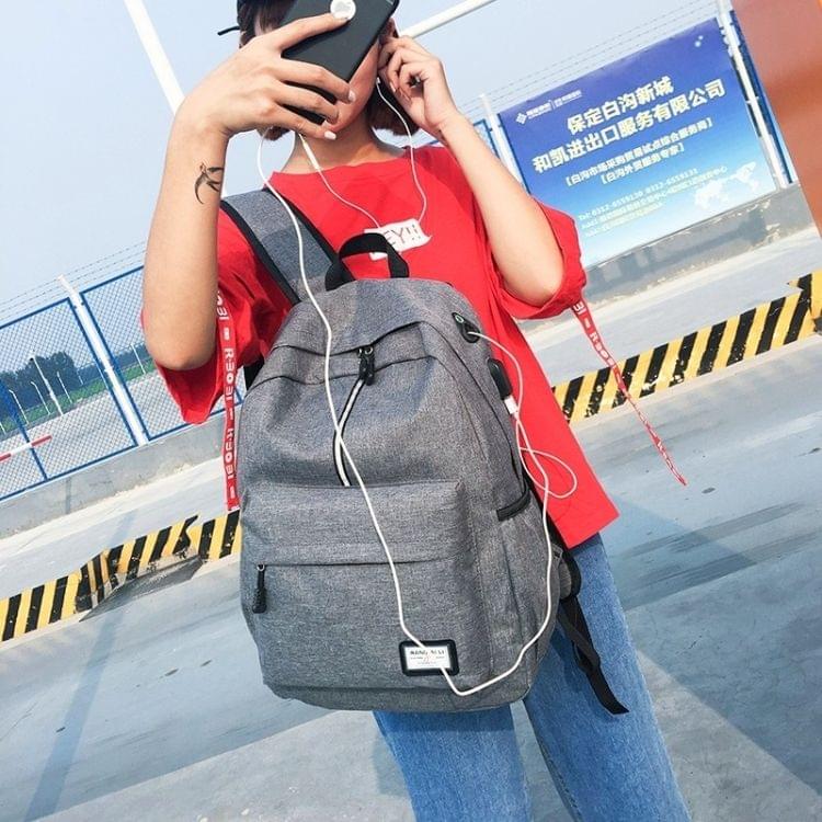 Fashion Retro Multi-purpose Backpack Simple Shoulder Bag Hand Bag (Grey)