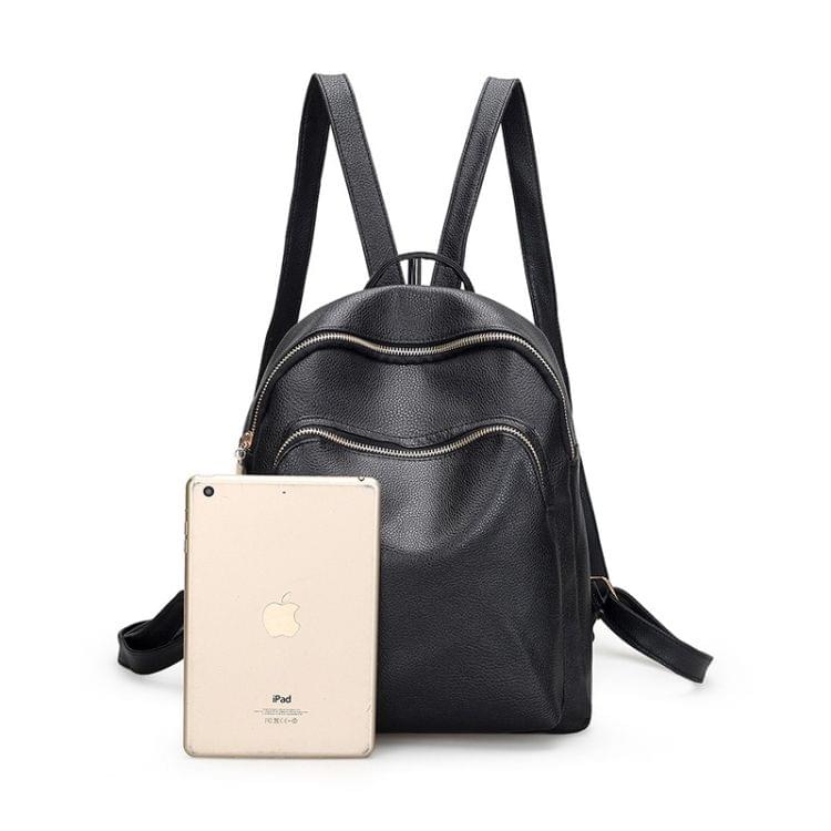 Multi-function Anti-theft Waterproof Casual Fashion Ladies Backpack Bag (Black)