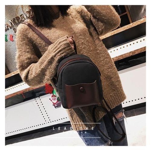 Leisure Fashion PU Double-shoulder Bag Messenger Bag (Black)