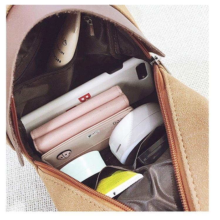 Leisure Fashion PU Double-shoulder Bag Messenger Bag (Black)