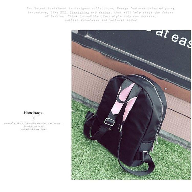 Heart Pattern Double Shoulders School Bag Travel Backpack Bag (Red)