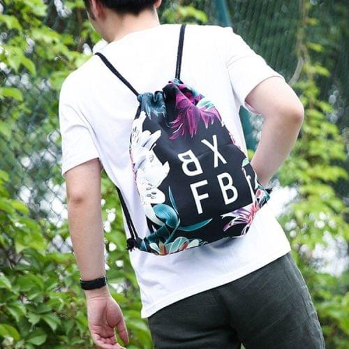Printing Plant Drawstring Double Shoulders Sports Backpack Bag (Pattern 3)