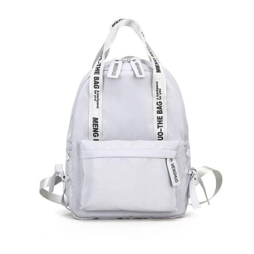 Large Capacity Nylon Travel Bags Girls Bow Backpack(Gray)