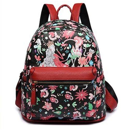 Leisure Fashion PU Leather Double Shoulders Bag (Red)