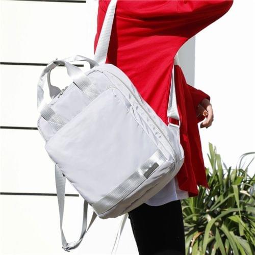 Leisure Fashion Nylon Fabric Shoulder Bag Handbag, Size:36x28x16cm (Grey)