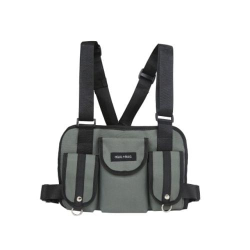 Casual Sports Backpack Contrast Color Men and Women Student Bag(Gray)