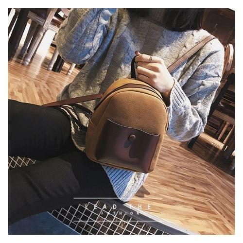 Leisure Fashion PU Double-shoulder Bag Messenger Bag (Brown)