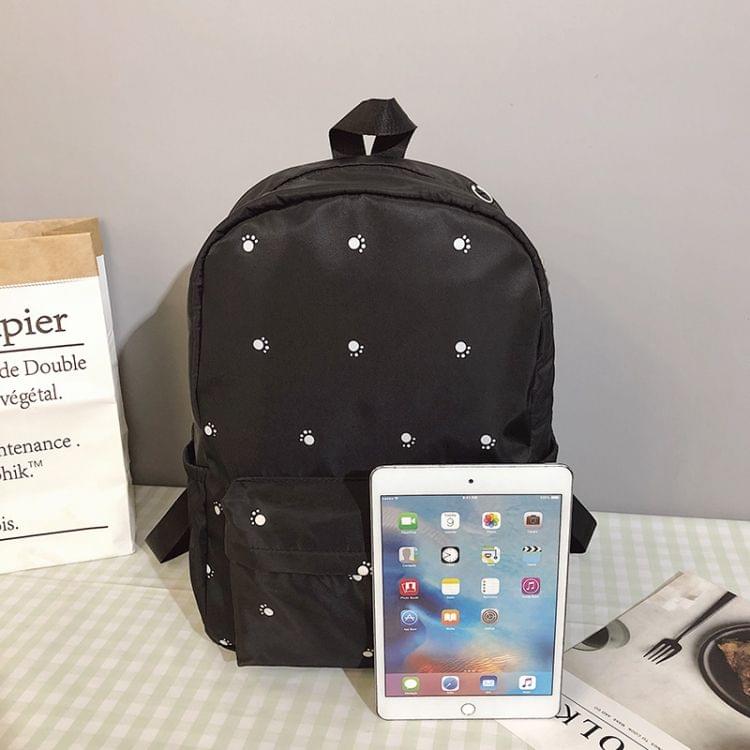 Small Footprint Pattern Waterproof Oxford Cloth Shoulder Backpack Casual Handbag Shoulder Bag (Navy Blue)
