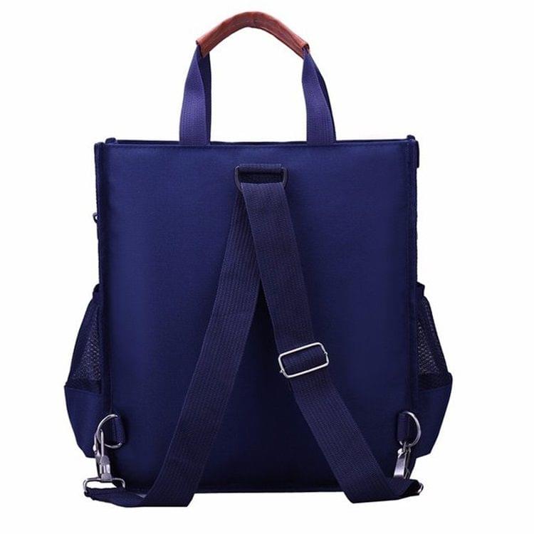British Style Students Double Shoulders School Backpack Bag Single Shoulder Crossbody Bag (Rose Red)