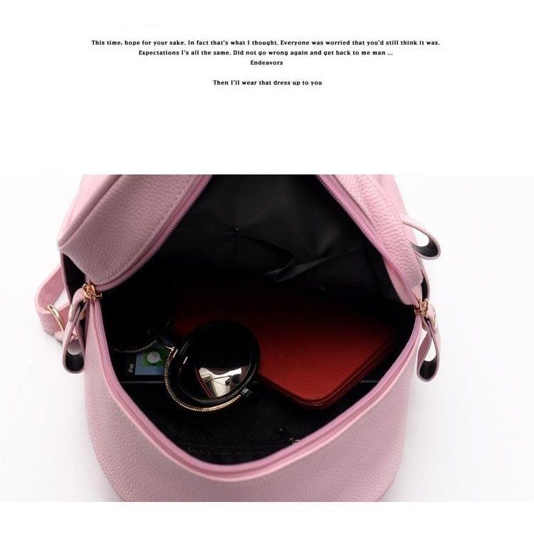 Cute Bag Girl Backpack Casual Handbag Shoulder Bag (Black)