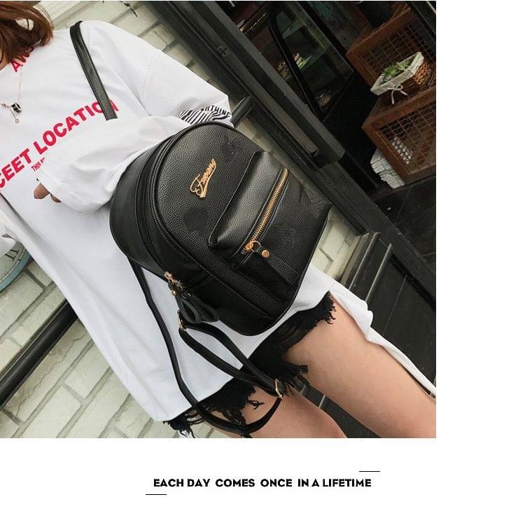 Cute Bag Girl Backpack Casual Handbag Shoulder Bag (Black)