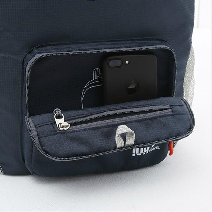 Foldable Lightweight Backpack Outdoor Travel Men and Women Bag (Navy Blue)