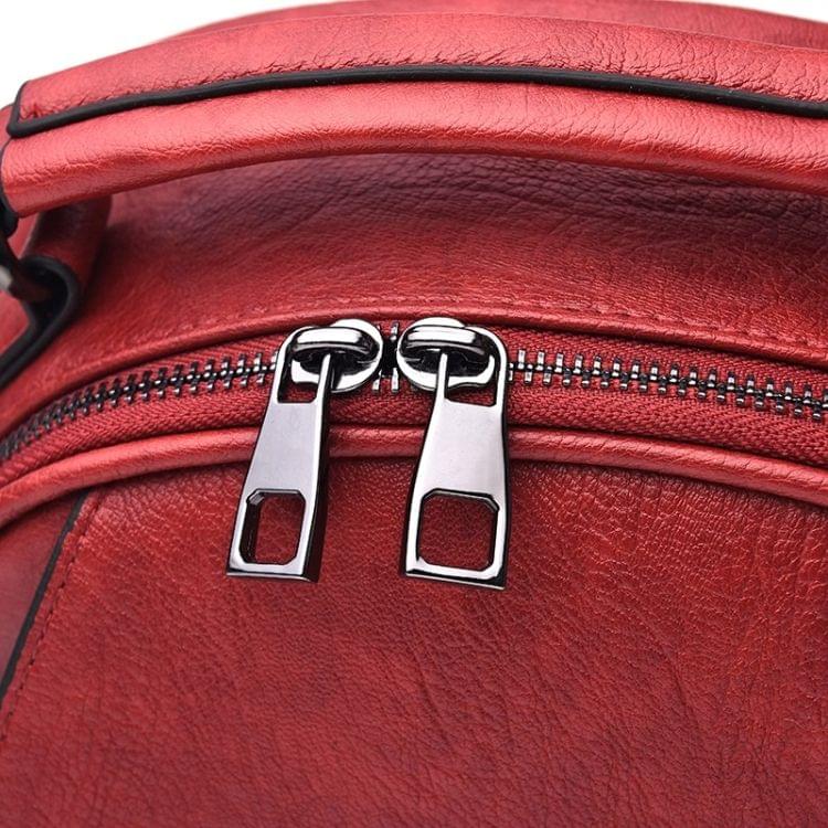 Fashion PU Double Shoulders Bag Messenger Bag Ladies Backpack Handbag (Blue)