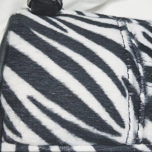 Animal Grain Fashion Plush Double Shoulders Bag Ladies Handbag (Leopard)