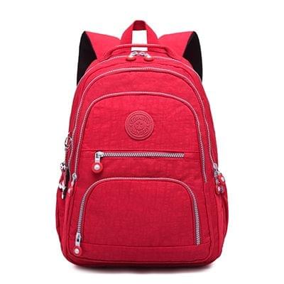 Backpacks School Backpack for Teenage Girls Female Laptop Bagpack Travel Bag, Size:27X13X37cm(Red)