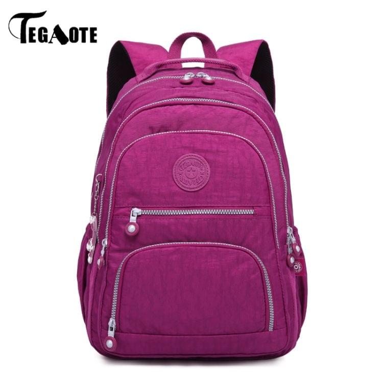 Backpacks School Backpack for Teenage Girls Female Laptop Bagpack Travel Bag, Size:27X13X37cm(Red)